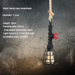 HEIKESZ American retro water pipe ceiling light restaurant coffee shop creative clothing store LOFT industrial style multi head combination light