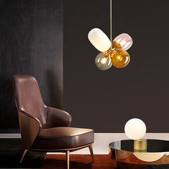 HEIKESZ Minimalist Nordic chandelier light luxury children's room girl princess colored balloon glass personalized bedroom dining room lamp light fixtures for celling lights
