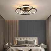 HEIKESZ Nordic Luxury Ceiling Fan with LED Light and Remote Control for Bedroom Living Room Dining Room