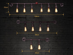 HEIKESZ Retro Industrial Iron Bedside Wall Lamp American Country Wall Water Pipe Lamp Hotel Creative Wall Lamp american style retro outdoor indoor retro bedroom lamp american-style Industrial wind