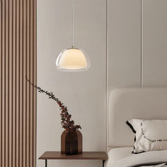 HEIKESZ Creative Danish Cream Wind Jelly Chandelier Nordic Minimalist Pendant Light for Cafe Restaurant Bedside Ceiling Decor