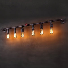 HEIKESZ Retro Industrial Iron Bedside Wall Lamp American Country Wall Water Pipe Lamp Hotel Creative Wall Lamp american style retro outdoor indoor retro bedroom lamp american-style Industrial wind