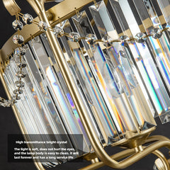 HEIKESZ Factory direct sales American chandelier living room lamp dining room light luxury crystal lamp study simple atmospheric lamp bedroom lighting
