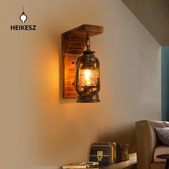 HEIKESZ Cross-Border American Retro Industrial Guest Restaurant Studio Aisle Corridor Tea Room Milk Tea Coffee Shop Bar Counter Wall Lamp LED Light for Bedroom Night Aesthetic Room Lamp