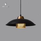 HEIKESZ Nordic Simple Single Head Lamp Mild Luxury Retro Coffee Shop Bar Table Lamp Bedroom Hallway UFO Balcony Chandelier