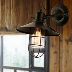 HEIKESZ American Industrial Retro Wall Lamp Creative Personality Coffee Shop Restaurant Balcony Hallway Iron Bird Cage Lamp american style retro outdoor indoor retro bedroom lamp american-style Industrial wind