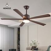 HEIKESZ Industrial Retro Ceiling Fan with Light Remote Control Large Size Integrated Fan for Living Room Home Use Cross Border Wholesale
