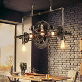 HEIKESZ Industrial Vintage Iron Pipe Ceiling Light for Cafe Restaurant Bar KTV Creative Retro Gear Pendant Lamp