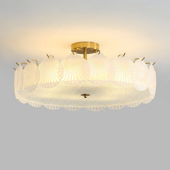 New Living Room Crystal Glass Ceiling Lamp Internet Celebrity Romantic Shell Crystal Ceiling Lamp Modern Princess Room Bedroom Light