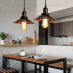 HEIKESZ Vintage Industrial Iron Loft Pendant Light Single Head Retro Style for Cafe Bar Restaurant Creative Design