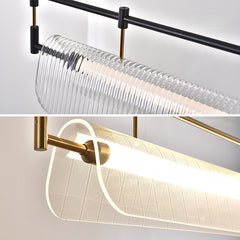 HEIKESZ Italian Minimalist Chandelier Creative Art Strip Light for Dining Room Bar Kitchen Island