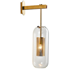 HEIKESZ Creative Glass Wall Lamp Modern Bar Restaurant Bedroom Stairs Long Column Warm Light Chandelier for Living Room Lighting Ceiling
