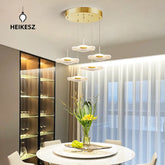 HEIKESZ Modern Nordic Chandelier Three-Head Dining Table Lamp Luxury Creative Lighting for Dining Room Bar Living Room Ceiling Fixtures