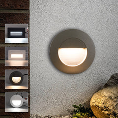 Heikesz Waterproof LED Step Light Outdoor Concealed Stair Ladder Footlight Embedded Wall Lamp for Safe Night Lighting