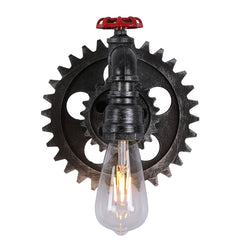 HEIKESZ Industrial Style Creative Guest Restaurant Coffee Hotel Bar Aisle Corridor Snack Hot Pot Shop Personality Gear Wall Lamp LED Light for Bedroom Night Aesthetic Room Lamp