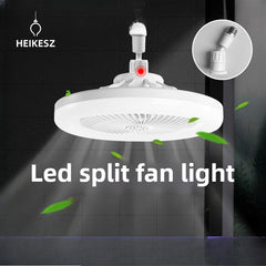 New LED Fan Light E27 Screw Bulb Removable Energy Saving Remote Control Stepless Dimming Ceiling Lamp