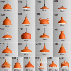 HEIKESZ Nordic industrial wind lamp Internet celebrity creative simple bar restaurant restaurant hot pot shop commercial single head orange chandelier