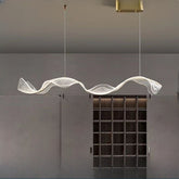 HEIKESZ Creative Ribbon Chandelier Modern Minimalist Luxury Designer Lamp for Restaurant Bar Living Room Artistic Light
