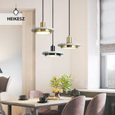 HEIKESZ Luxury Marble Stone Lamp Modern Chandelier for Bedroom Restaurant Bar Lighting Fixtures Ceiling Light Show Window Decoration