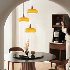 HEIKESZ Nordic creative persimmon chandelier retro Japanese Bauhaus restaurant bar chandelier simple study bedroom hanging lamp light fixtures for celling lights