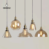 HEIKESZ Vintage Industrial Ceiling Light Loft Bar Restaurant Creative Glass Pendant Lamp for Clothing Store