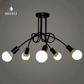 HEIKESZ Creative American Wrought Iron Restaurant Chandelier Retro LOFT Industrial Style Chandelier Simple Led Dining Lamp american style retro outdoor indoor retro bedroom lamp american-style Industrial wind