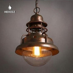 HEIKESZ Retro industrial style restaurant chandelier single head wrought iron old shop bar counter milk tea shop bar American chandelier