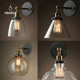 HEIKESZ American Retro Iron Art Wall Lamp Personalized Creative Hotel Wall Lamp Bar Lamp Lighting Batai Wall Lamp american style retro outdoor indoor retro bedroom lamp american-style Industrial wind