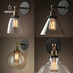 HEIKESZ American Retro Iron Art Wall Lamp Personalized Creative Hotel Wall Lamp Bar Lamp Lighting Batai Wall Lamp american style retro outdoor indoor retro bedroom lamp american-style Industrial wind