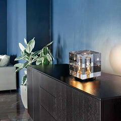 HEIKESZ Nordic Crystal Table Lamp Luxury Modern Design for Living Room Bedroom Study Creative Simple Personality Lighting