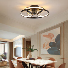 HEIKESZ Nordic Luxury Ceiling Fan with LED Light and Remote Control for Bedroom Living Room Dining Room
