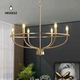 Haikesz new cross-border e-commerce retro wrought iron industrial style US standard living room light luxury pastoral American country chandelier lamp light fixtures for celling light