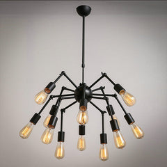 HEIKESZ American Industrial Style Modern Minimalist Iron Office Spider Chandelier Living Room Study Creative Personality Industrial Retro american style retro outdoor indoor retro bedroom lamp american-style Industrial wind