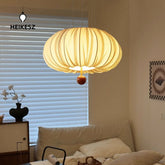 HEIKESZ French Vintage Bedroom Chandelier Fabric Retro Dining Room Rattan Wood Wabi **** Style Warm Main Bedroom Ceiling Light