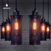 HEIKESZ Retro Industrial Style Single-Head Balcony Art Restaurant Bar Counter Attic Iron Net Explosion-Proof Creative Edison Chandelier american style retro outdoor indoor retro bedroom lamp american-style Industrial wind