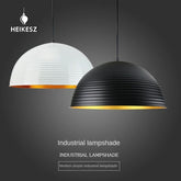HEIKESZ Modern Simple Black Single Chandelier Single Head Semicircle Lampshade Creative Bar Personalized Restaurant Internet Bar Pot Cover Chandelier