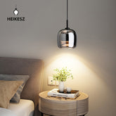 Modern Minimalist Glass Pendant Light Nordic Luxury Creative Simple Ceiling Lamp for Dining Room Bar Study Bedroom