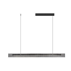 HEIKESZ Italian minimalist glass restaurant chandelier simple personality villa large flat dining table bar island table one-word strip lamp light fixtures for celling light