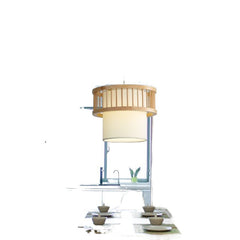 HEIKESZ Nordic Solid Wood Pendant Light for Restaurant Dining Room Japanese Style Bedroom Ceiling Lamp with Hanging Wire