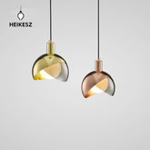HEIKESZ Nordic glass small chandelier simple modern creative restaurant bar clothing store window bedroom bedside decorative chandelier lamp light fixtures for celling light