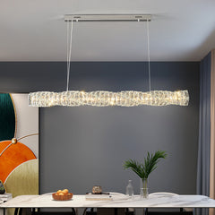 HIEKESZ Light luxury restaurant crystal chandelier art modern simple dining room dining table bar counter long luxury designer lamp light fixtures for celling lights