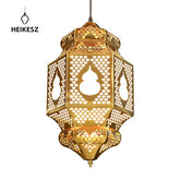 HEIKESZ Morocco classic hollow carved bedroom chandelier retro exotic Xinjiang characteristic restaurant hotel chandelierChandelier, restaurant light, living room light