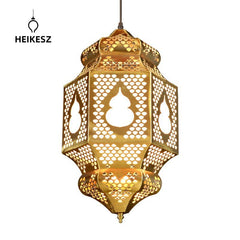HEIKESZ Morocco classic hollow carved bedroom chandelier retro exotic Xinjiang characteristic restaurant hotel chandelierChandelier, restaurant light, living room light