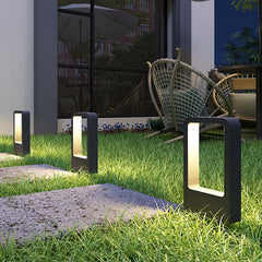 HEIKESZ Oriental Gate Outdoor LED Lawn Lamp Waterproof Warm Light for Garden Villa Community Landscape Lighting