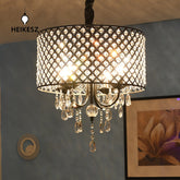 HEIKESZ Crystal chandelier modern minimalist living room dining room lights bedroom girls room kitchen grid round country lamps wholesale lamp light fixtures for celling lights