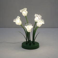 HEIKESZ Tulip flower table lamp modern simple led lily of the valley ins wind idyllic warm bedroom bedside night lamp light fixtures for celling light