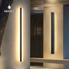 HEIKESZ Outdoor Waterproof LED Wall Lamp Nordic Minimalist Line Light for Garden Villa Door