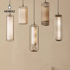 HEIKESZ New Chinese Style Bamboo Chandelier Candle Zen Light for Tea House Restaurant Hotel Decoration
