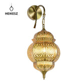 HEIKESZ Morocco classic hollow gold wall lamp retro exotic Xinjiang hotel restaurant bedside decorative wall lampWall lamp, living room lamp, room lamp, outdoor lamp, dining lamp