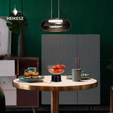 HEIKESZ Modern Glass Chandelier Luxury Dining Light for Restaurant Bar Bedroom Living Room Decor